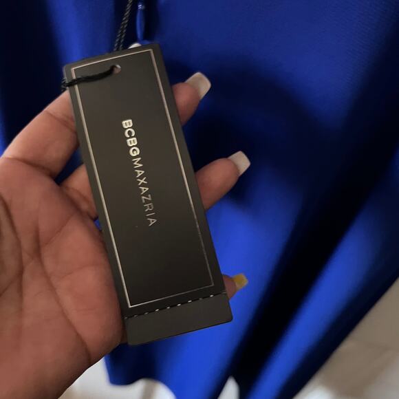 NWT BCBGMAXAZRIA Cobalt Mesh Panel Dress – Size M - Picture 4 of 4